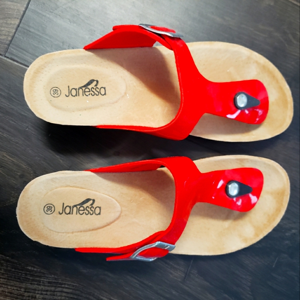 Thong Sandals, Cork Wedge (EU 39 / size 8.5 US)